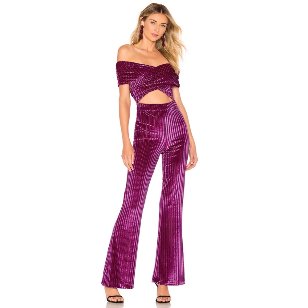 House of Harlow 1960 Lynette Velvet Jumpsuit